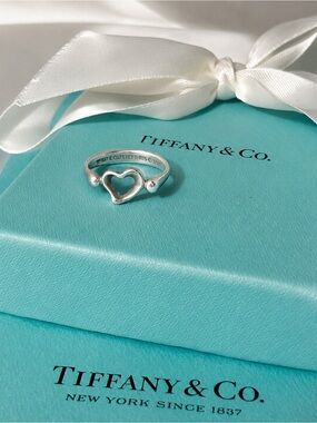 Authentic Tiffany & Co Elsa Peretti Open Heart Ring Size 5